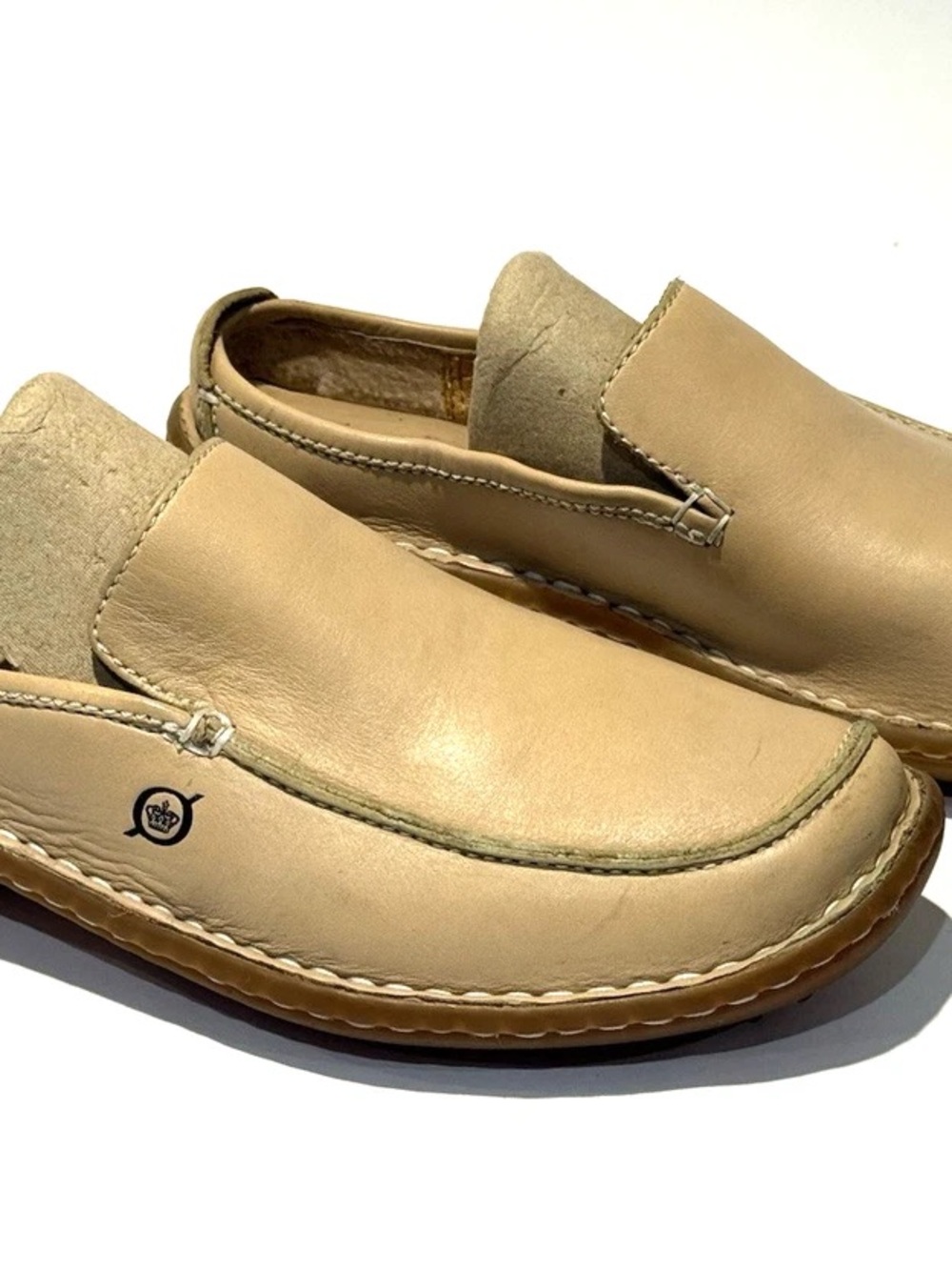 Born Men's Slip-On Loafers in Light Tan